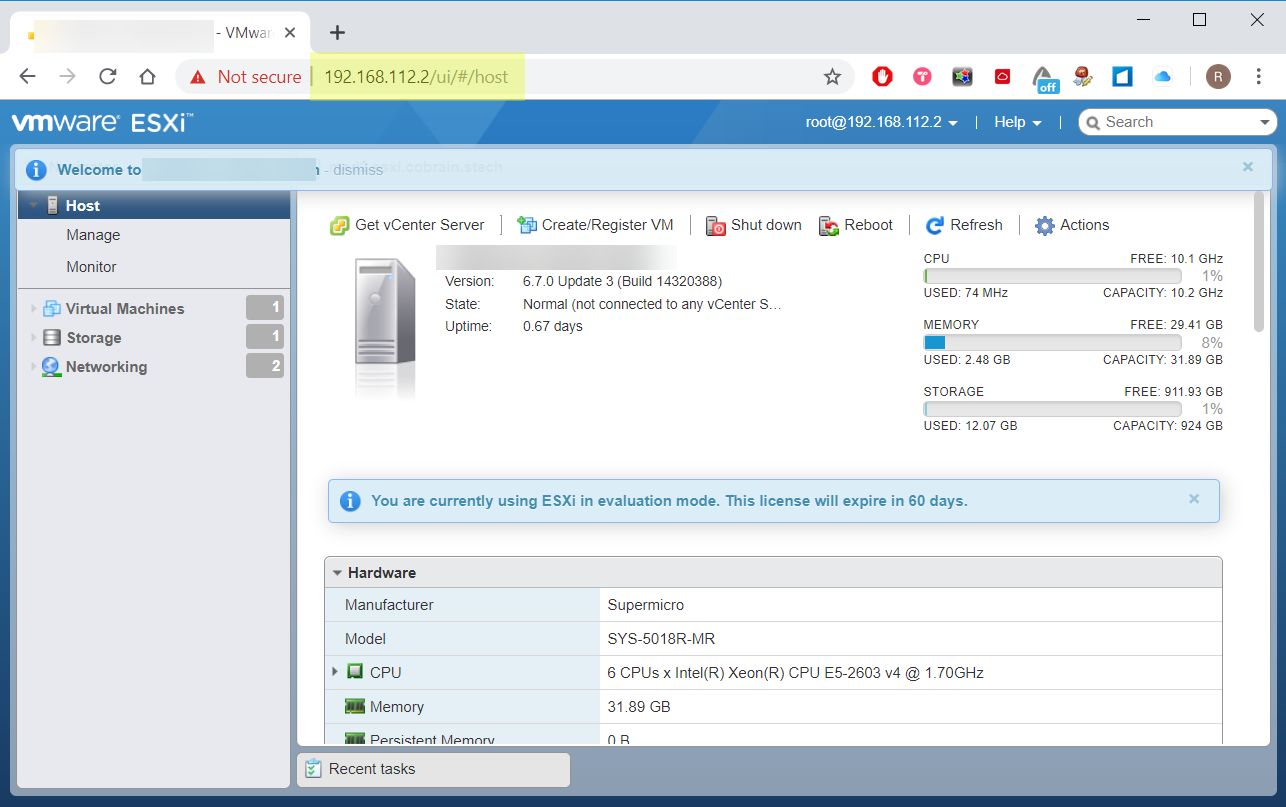 vmware esxi 6.7 build 14320388